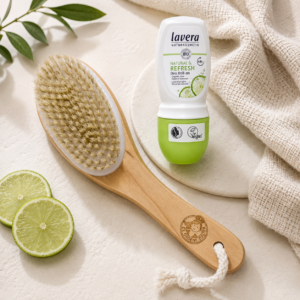combi-borstel-deo Verzorgingsduo: Droogborstel + Lavera natuurlijke deodorant